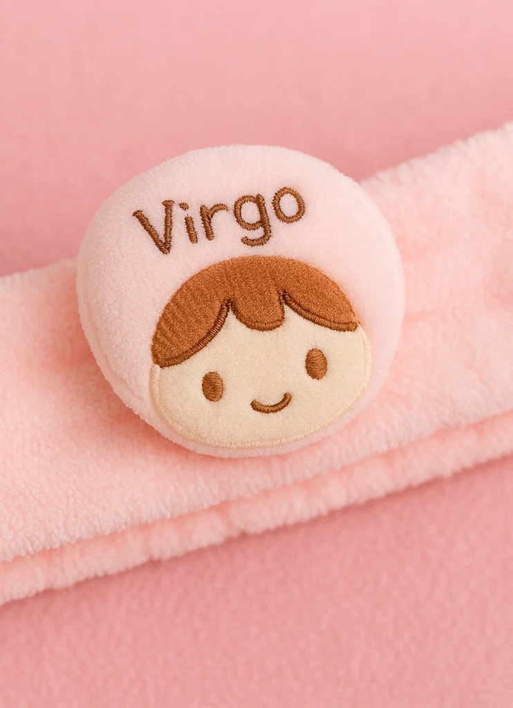 Virgo Zodiac Baby Headband – Soft Cartoon Horoscope Infant Style